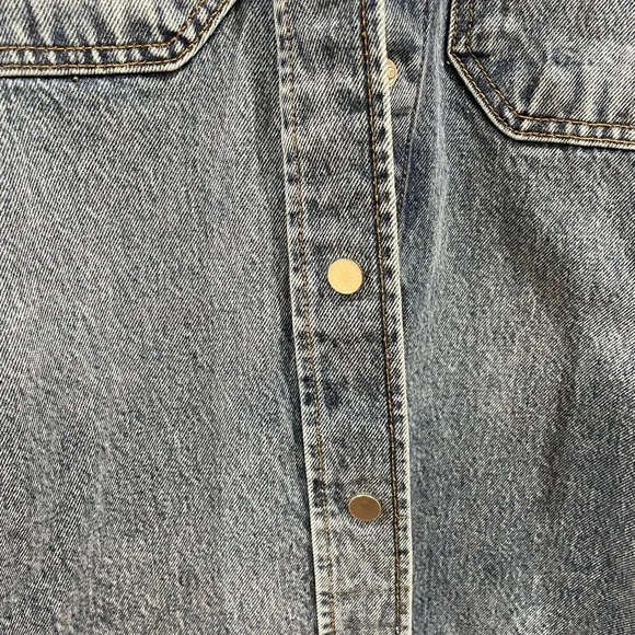 APIECE APART Oversized Denim Button Up Jacket Size Large - Picture 10 of 14